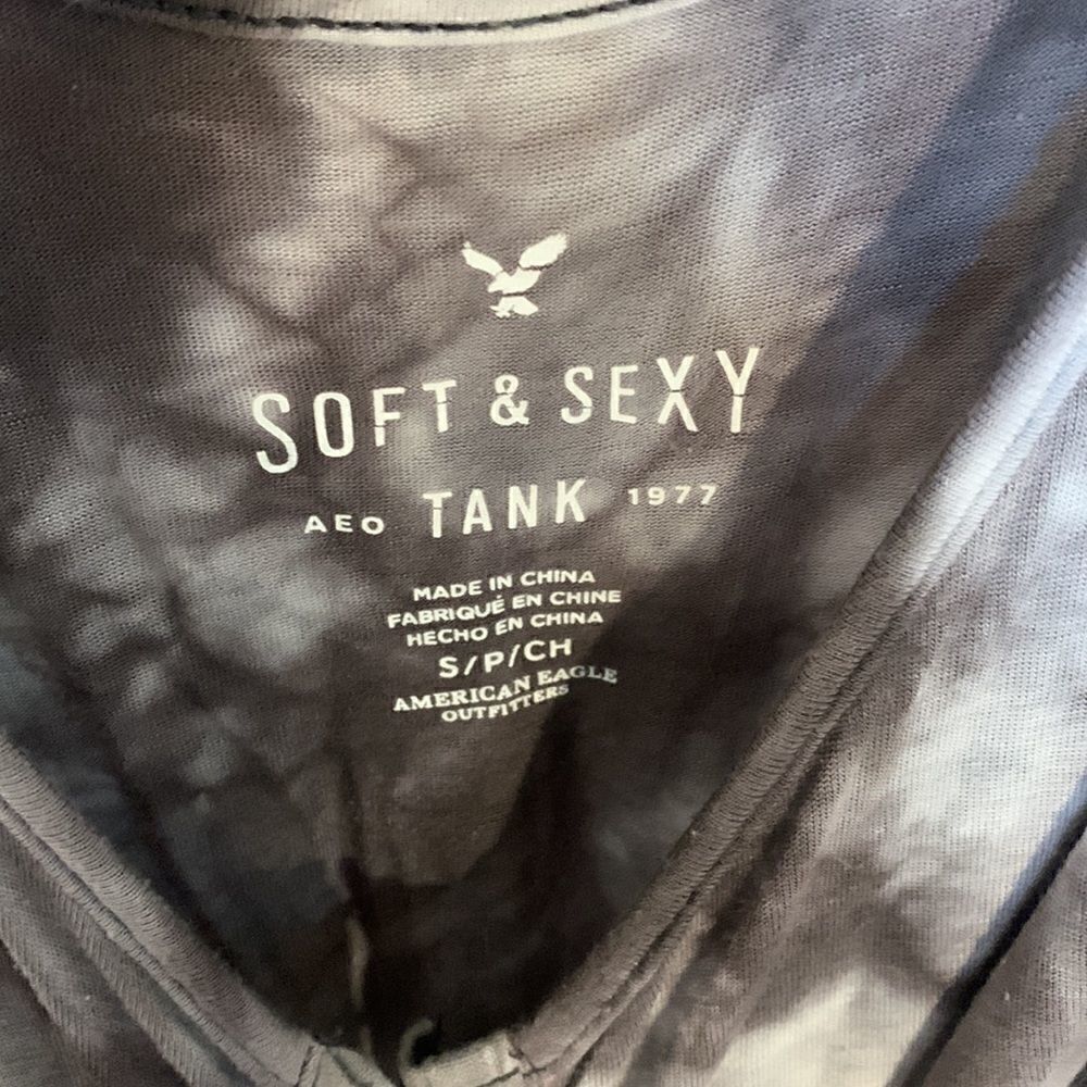GUC American eagle gray tie dye tank!! Size S - Picture 2 of 3
